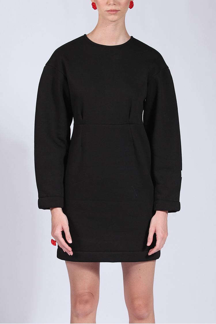 BALLOON MINI DRESS BLACK