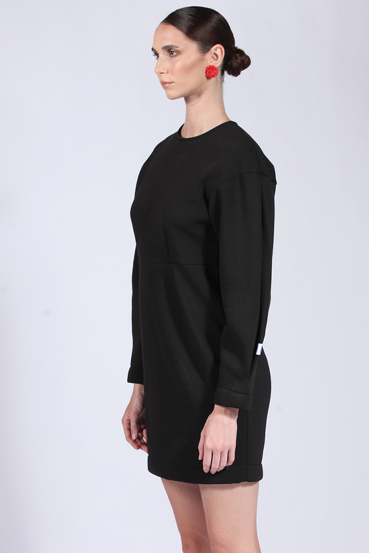 BALLOON MINI DRESS BLACK