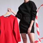 BALLOON MINI DRESS BLACK
