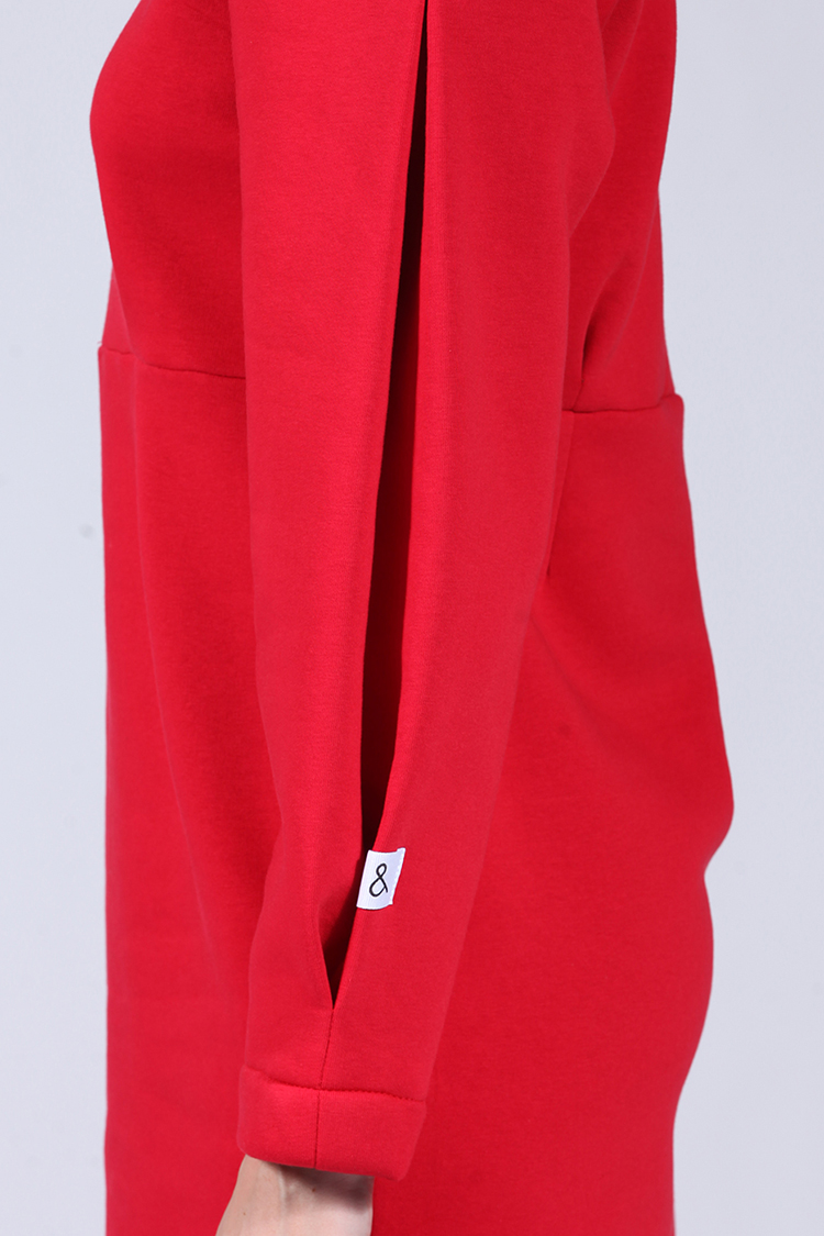 BALLOON MINI DRESS RED