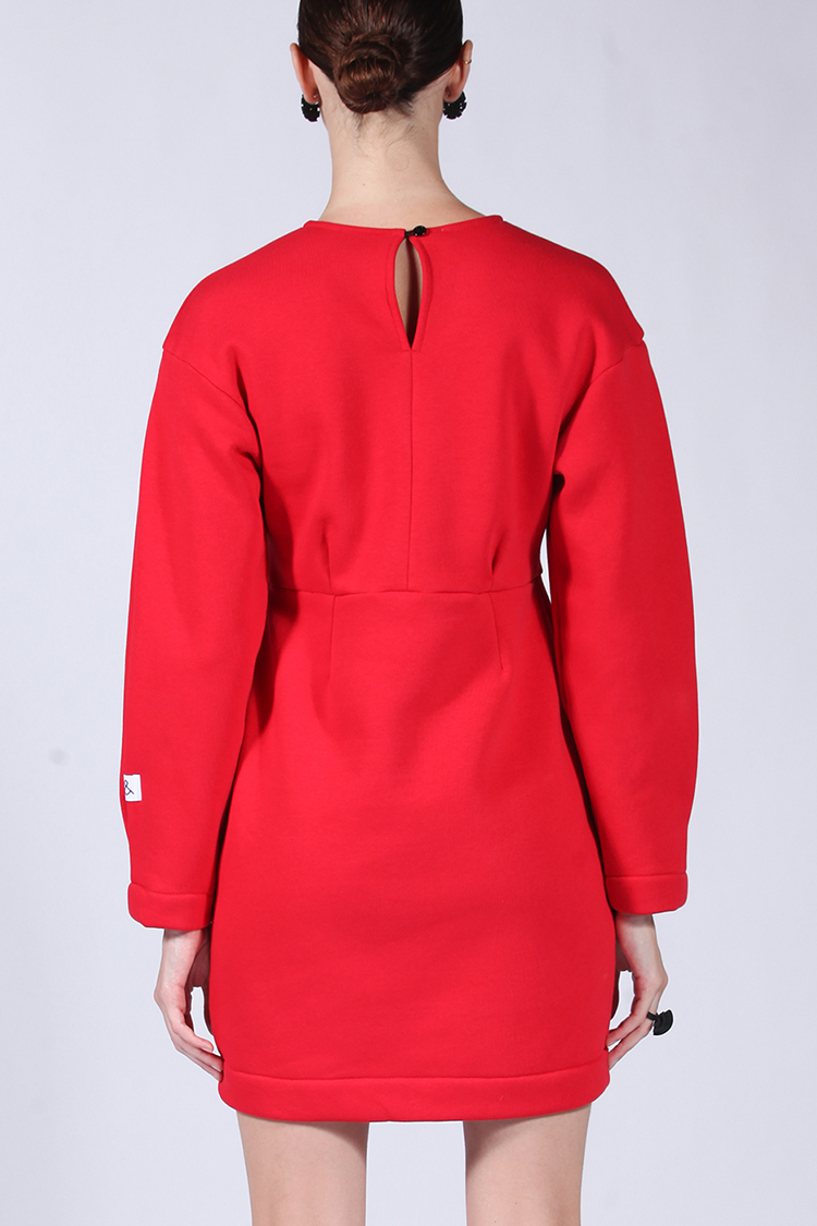 BALLOON MINI DRESS RED