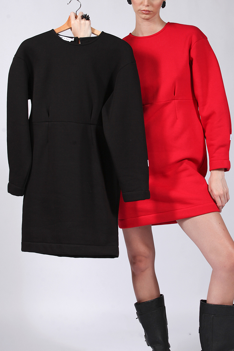 BALLOON MINI DRESS RED