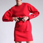 BALLOON MINI DRESS RED