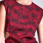 LONG CUT OUT DRESS RED