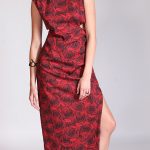 LONG CUT OUT DRESS RED