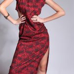 LONG CUT OUT DRESS RED