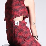 LONG CUT OUT DRESS RED