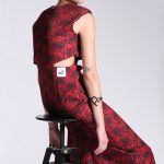 LONG CUT OUT DRESS RED