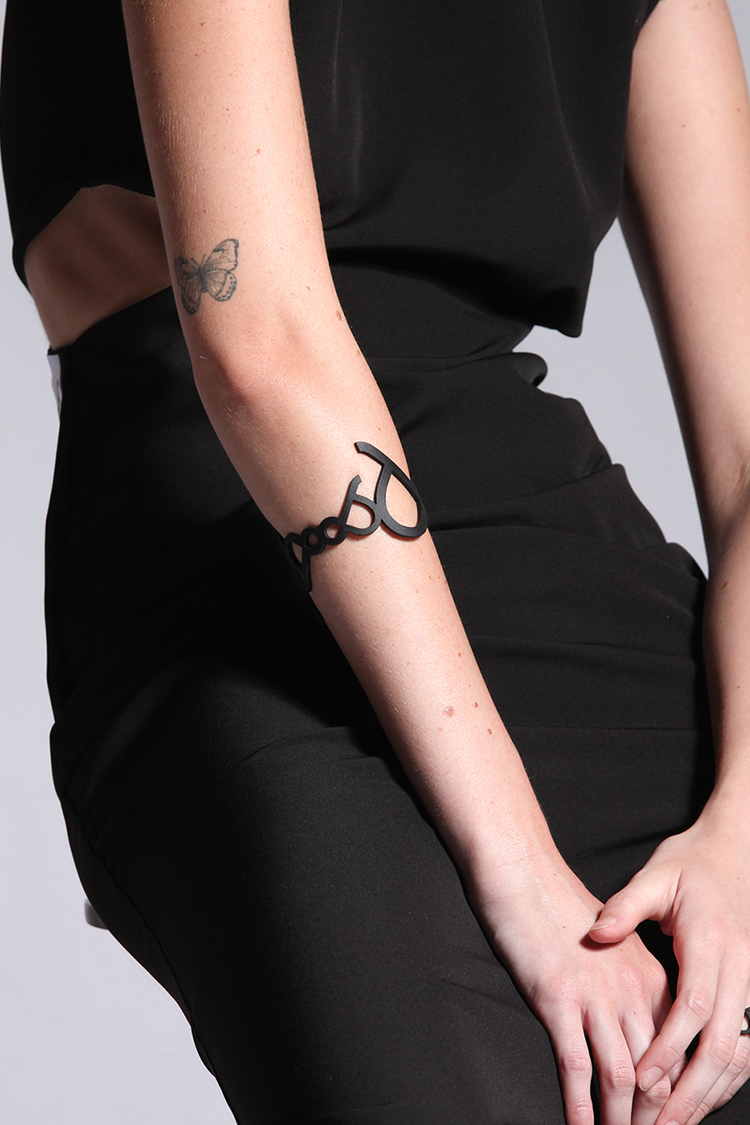 LONG CUT OUT DRESS BLACK