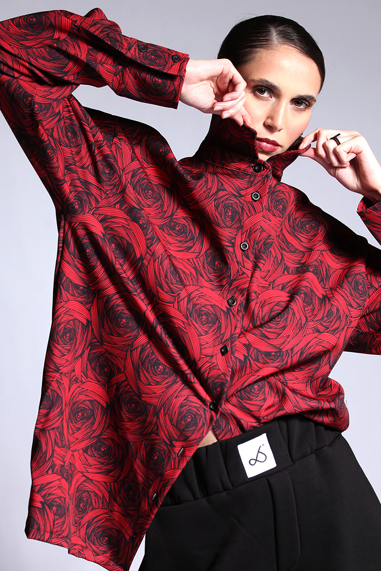 ALL OVER PRINT UNISEX SHIRT RED