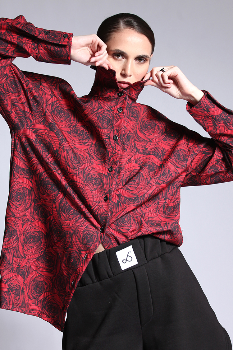 ALL OVER PRINT UNISEX SHIRT RED