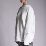 LONG CROSS BACK SWEATSHIRT WHITE