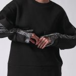 PRINTED SLEEVED SWEATSHIRT