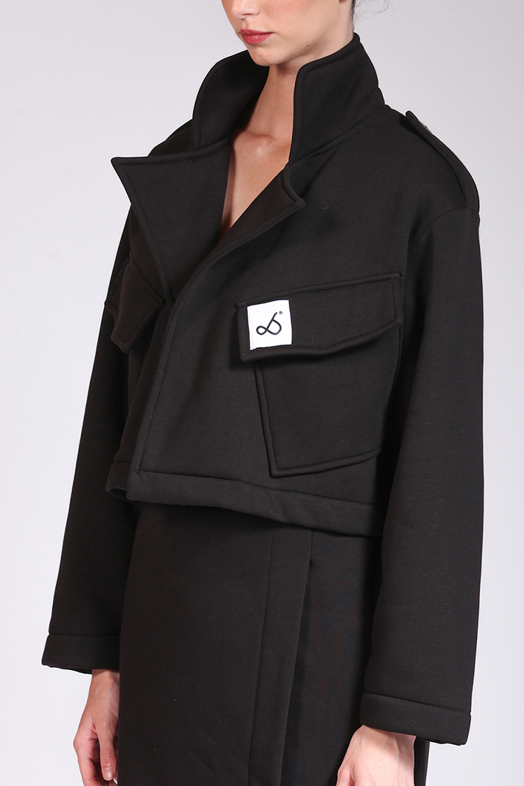 CROP BIKER JACKET