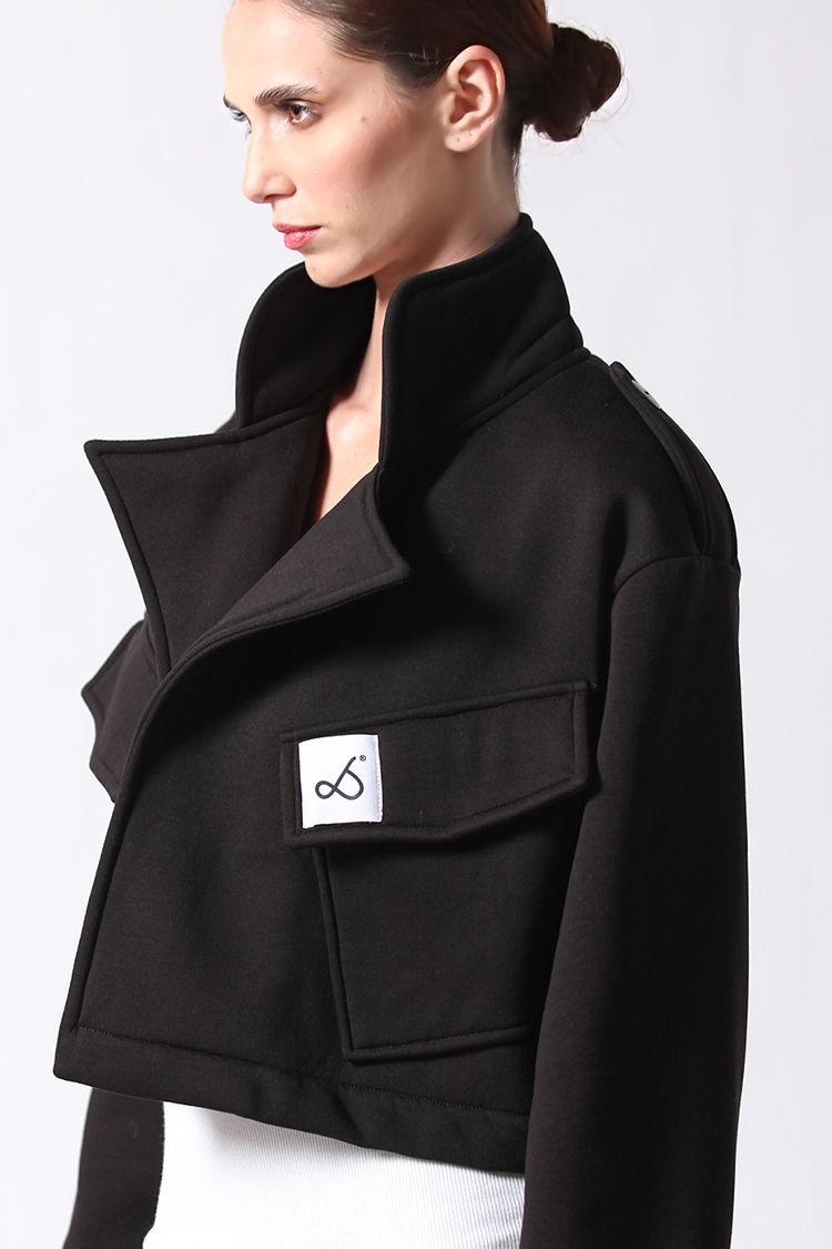 CROP BIKER JACKET