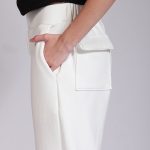 BARREL-LEG TROUSERS WHITE