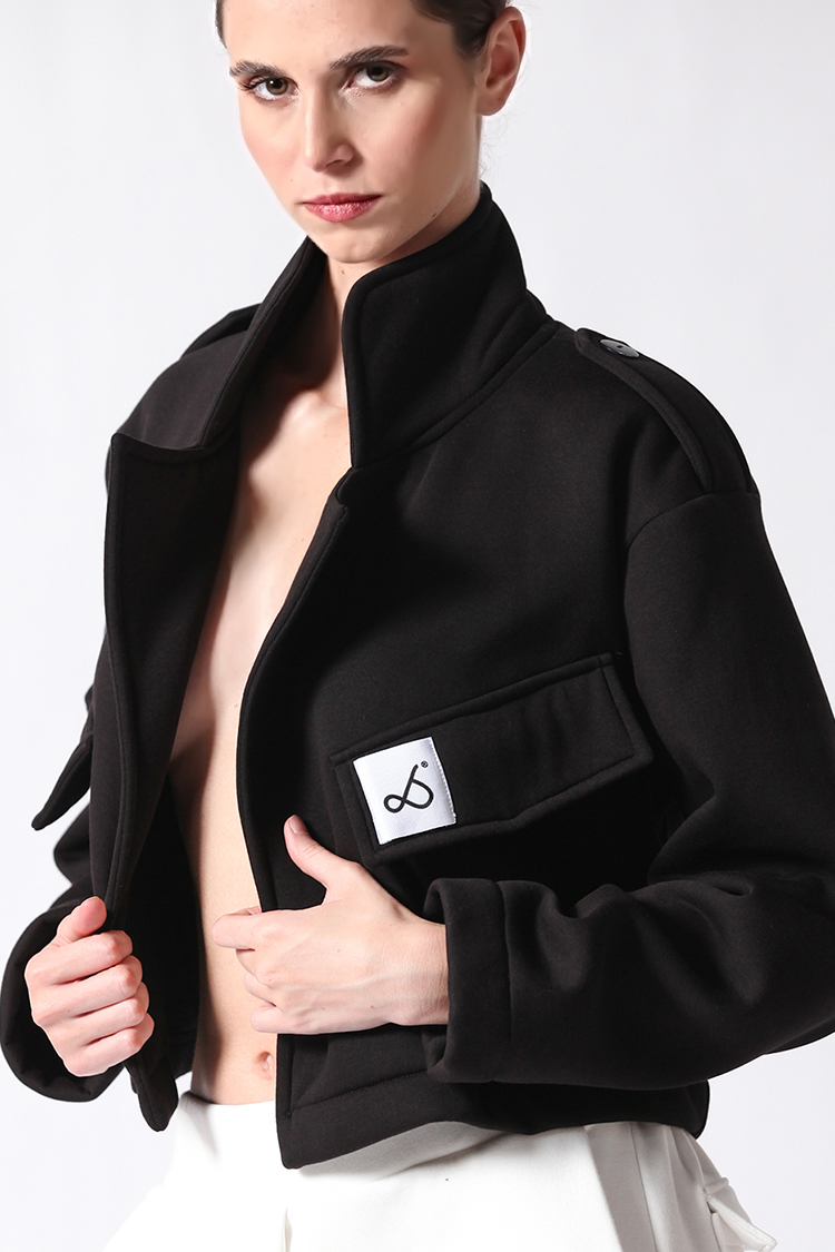 CROP BIKER JACKET