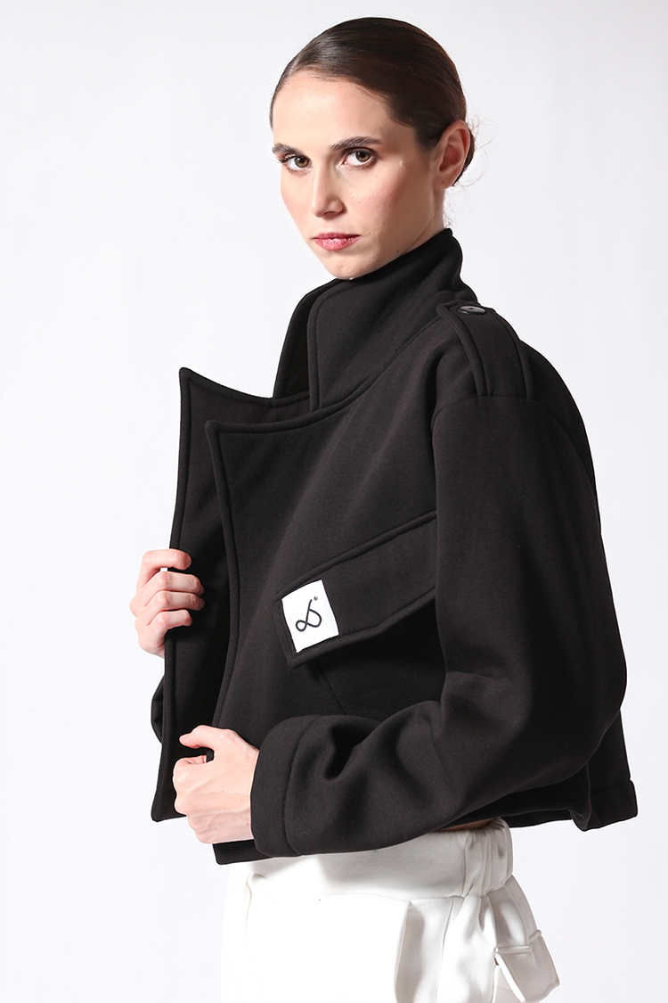 CROP BIKER JACKET