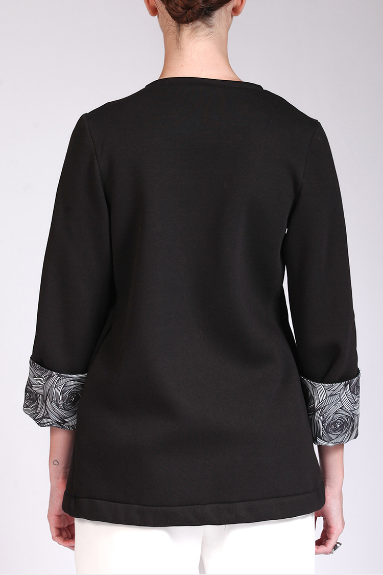 BLAZER WITH DETAIL PRINT SLEEVE