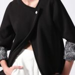 BLAZER WITH DETAIL PRINT SLEEVE