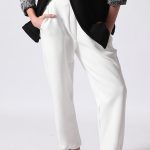 BARREL-LEG TROUSERS WHITE
