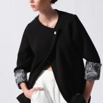 BLAZER WITH DETAIL PRINT SLEEVE
