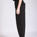 BARREL-LEG TROUSERS BLACK