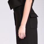 BARREL-LEG TROUSERS BLACK