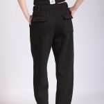 BARREL-LEG TROUSERS BLACK