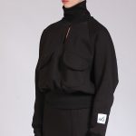 TURTLENECK TOP WITH POCKETS BLACK