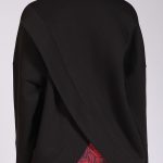 LONG CROSS BACK SWEATSHIRT BLACK