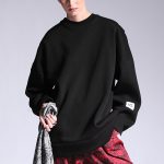 LONG CROSS BACK SWEATSHIRT BLACK