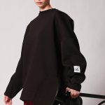 LONG CROSS BACK SWEATSHIRT BLACK