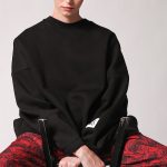 LONG CROSS BACK SWEATSHIRT BLACK
