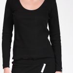 DEEP ROUND NECK TOP BLACK