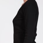 DEEP ROUND NECK TOP BLACK