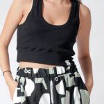 Sleeveless ribbed fitted top