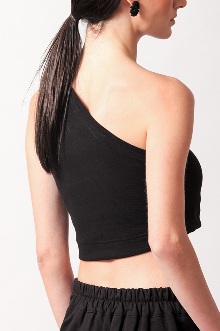 ONE SHOULDER CROP TOP