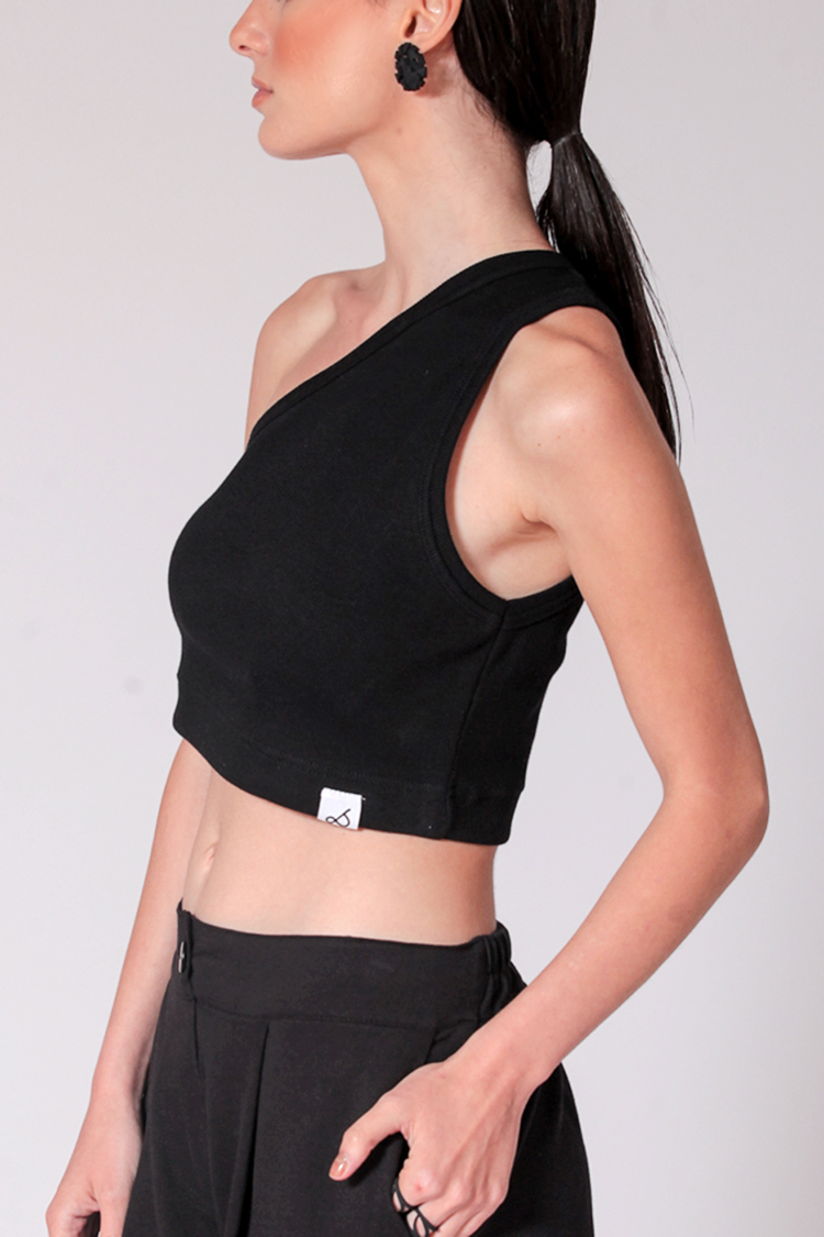 ONE SHOULDER CROP TOP