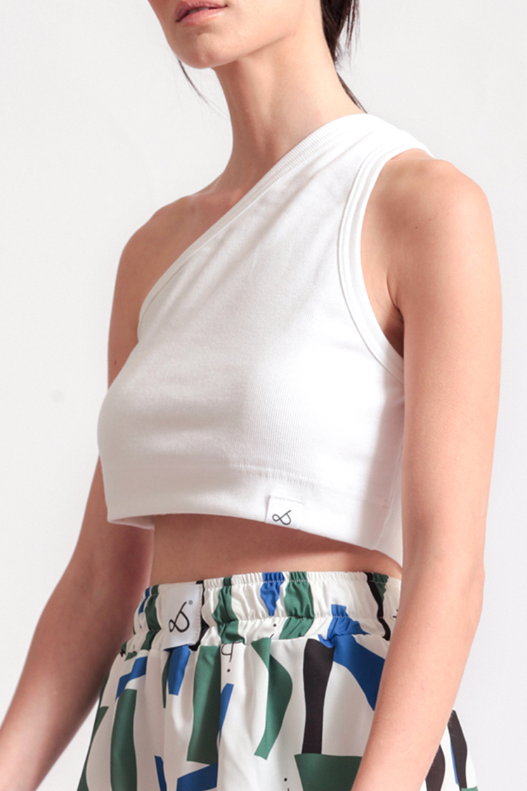 ONE SHOULDER CROP TOP