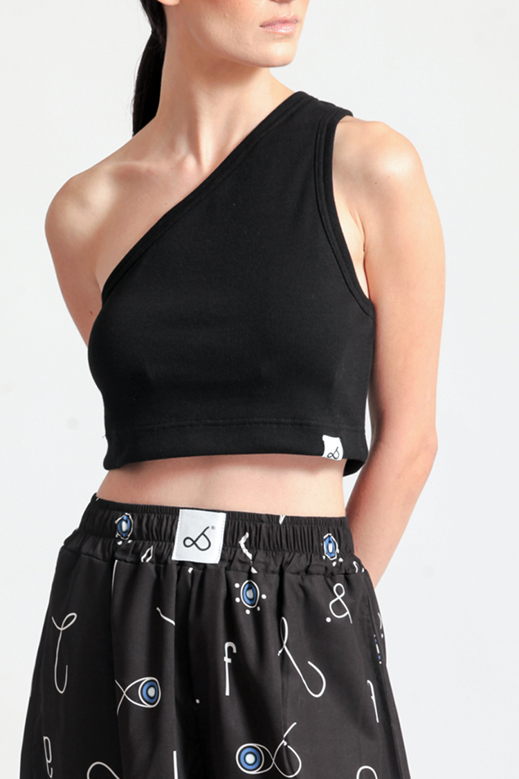 ONE SHOULDER CROP TOP