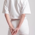 CROP TOP WITH LOGO CORD