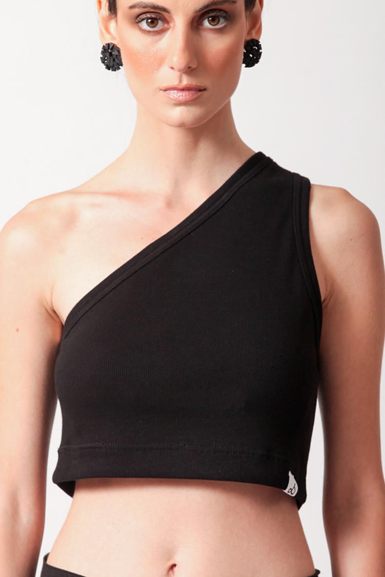 ONE SHOULDER CROP TOP