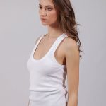 SLEEVELESS RIPPES FITTED TOP