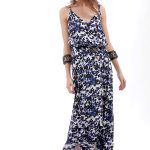 BUTTON-DOWN LONG DRESS WITH BELT