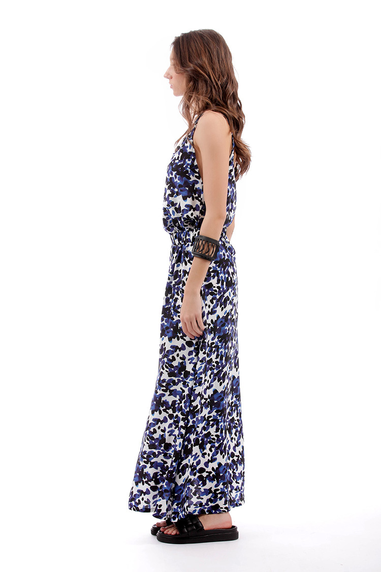 BUTTON-DOWN LONG DRESS WITH BELT