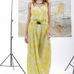 BUTTON-DOWN LONG DRESS WITH BELT