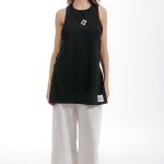 LONG TOP WITH SLITS BLACK