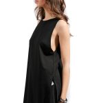 LONG TOP WITH SLITS BLACK