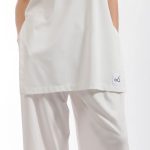 LONG TOP WITH SLITS WHITE